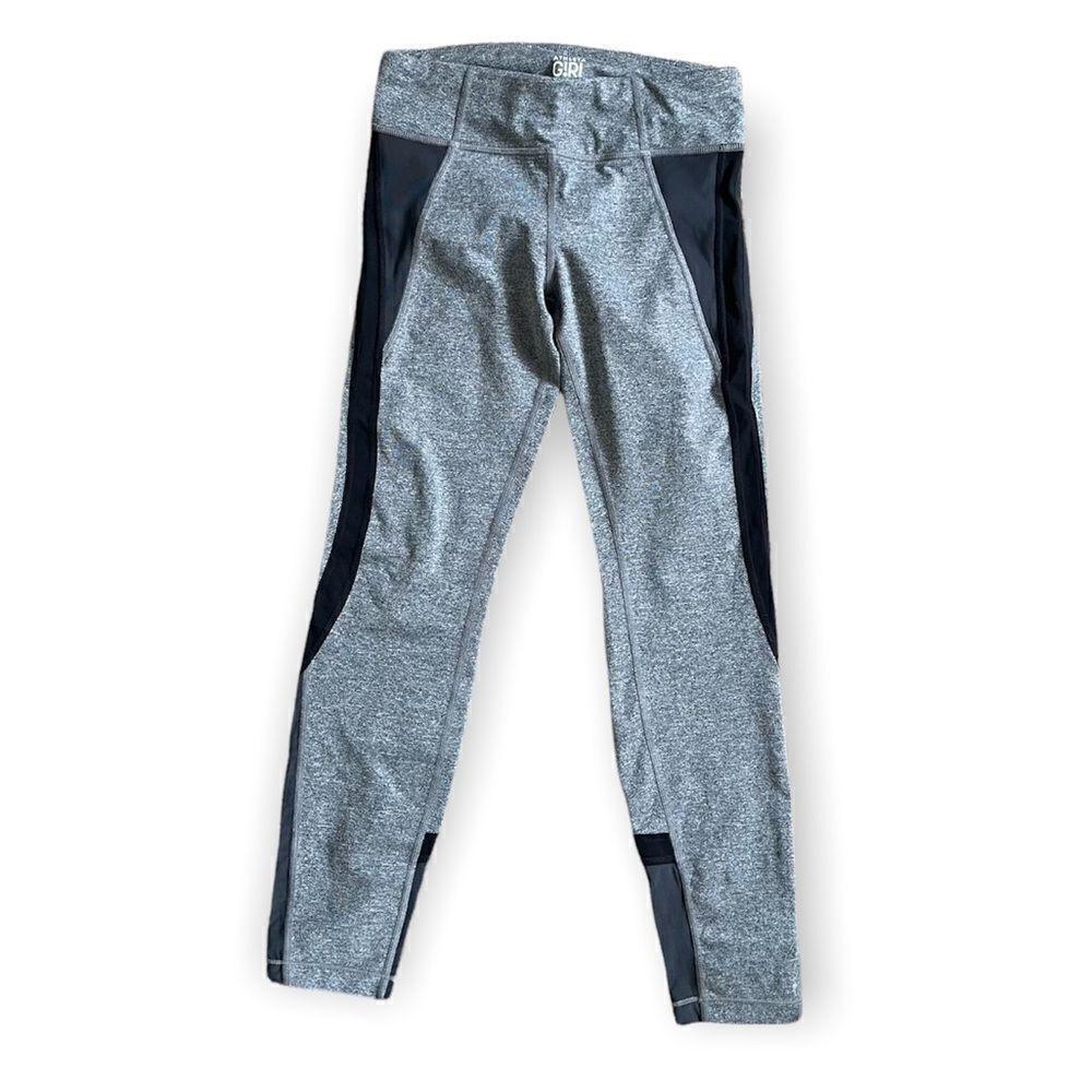 Athleta Girl Gray Mesh Leggings Large